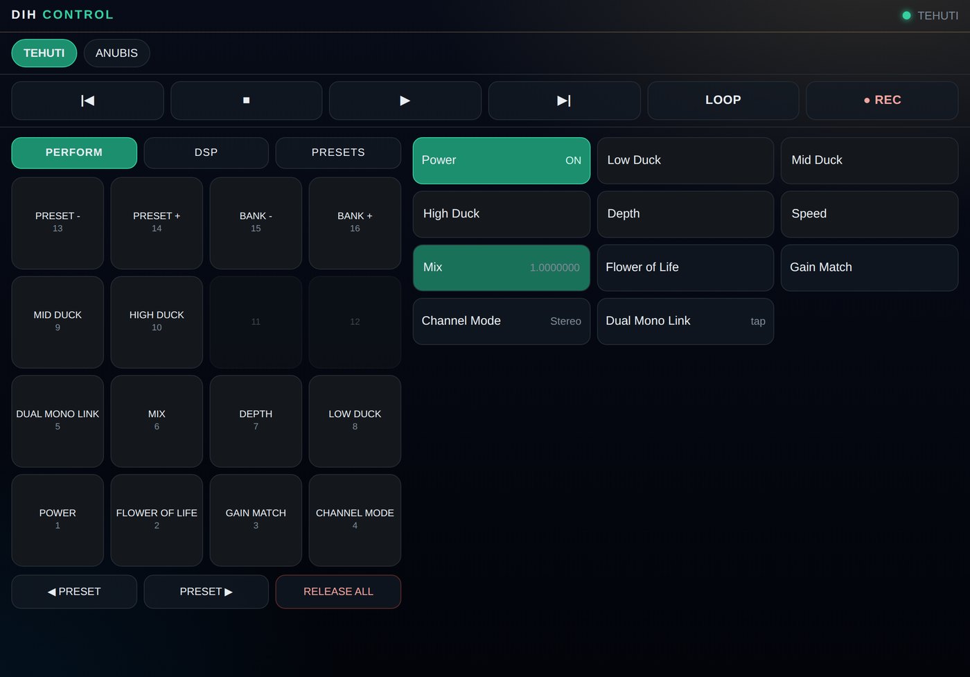 The DIH Control Hub web page as it appears on an iPad
